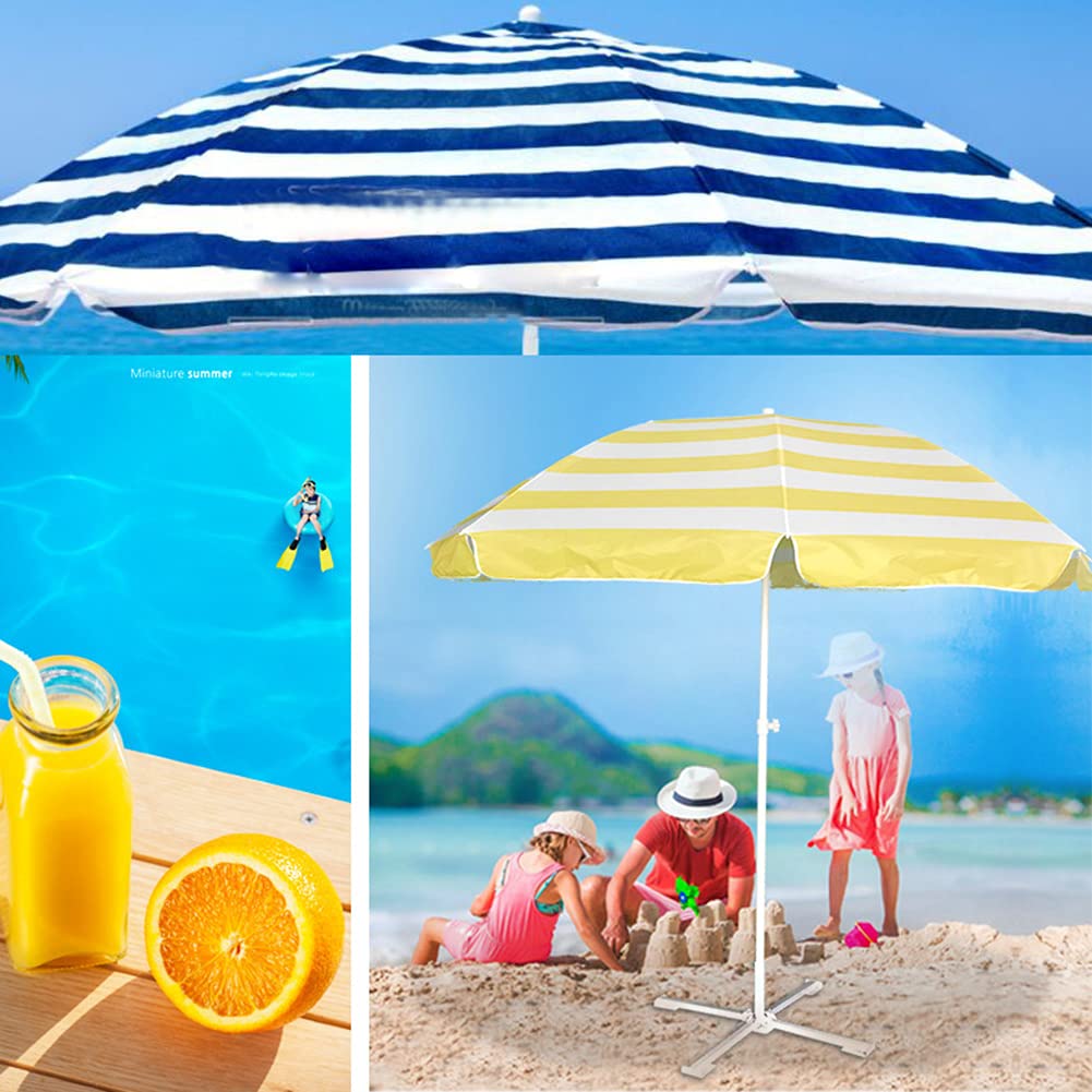 Amazon.com : ACXZ 240cm Striped Beach Umbrella Parasol, Round
